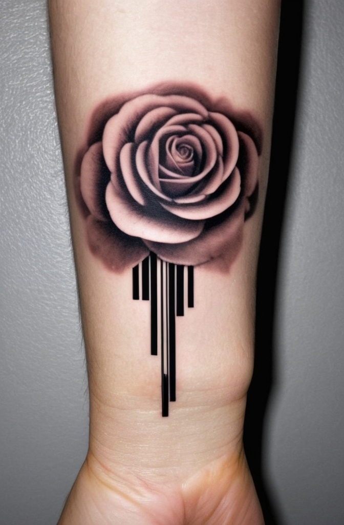 19. Barcode with a Hidden Rose