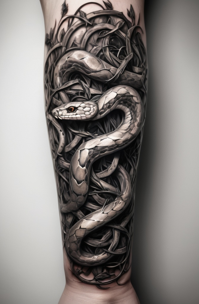 Snake and Moon