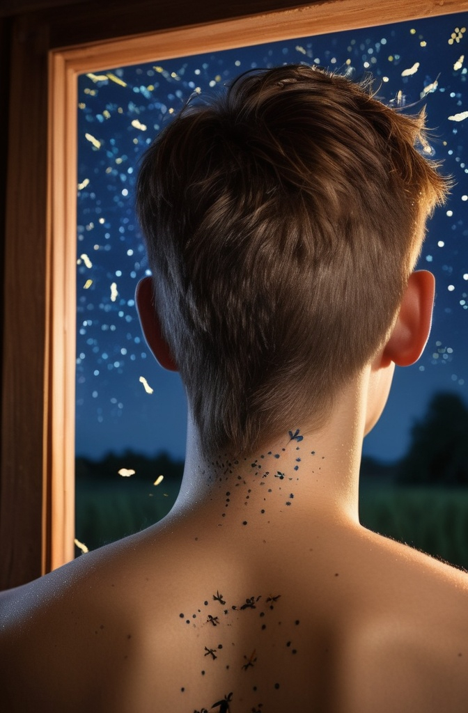 16. Window with Fireflies