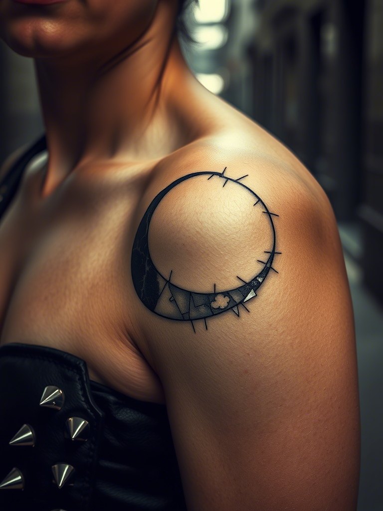 Beautiful Crescent Moon Tattoo Ideas