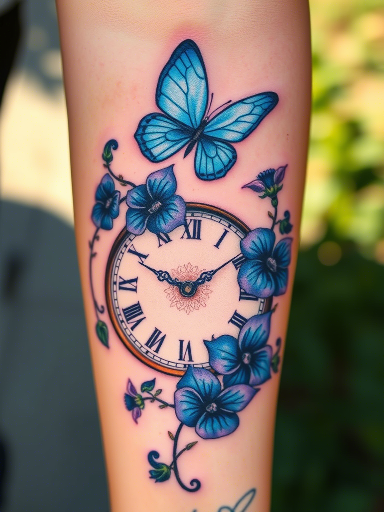 Flower and Butterfly Tattoo Ideas