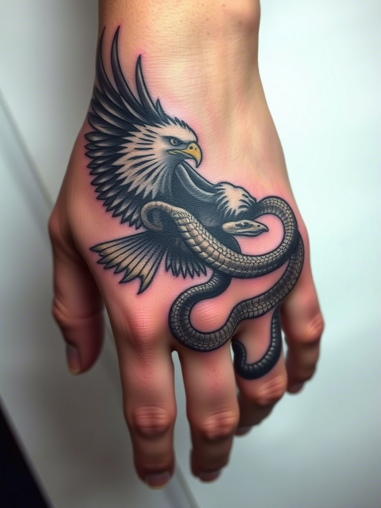 Eagle Tattoo Ideas on Hand