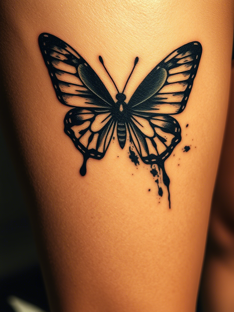 Black Butterfly Tattoo Ideas