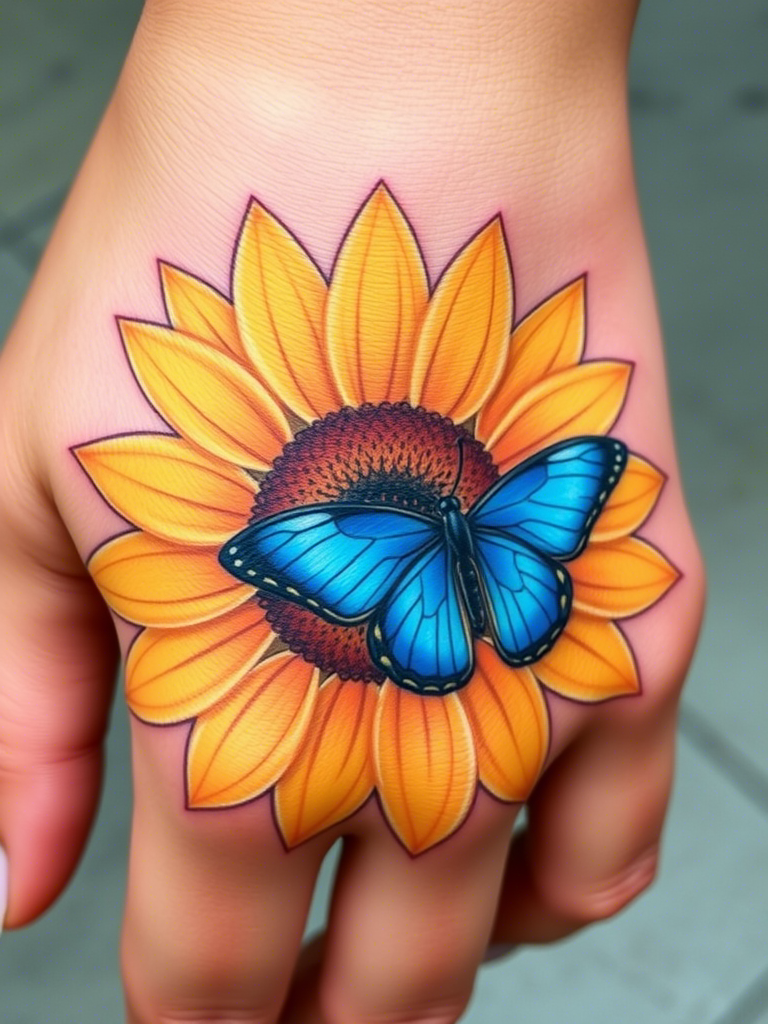 Flower and Butterfly Tattoo Ideas