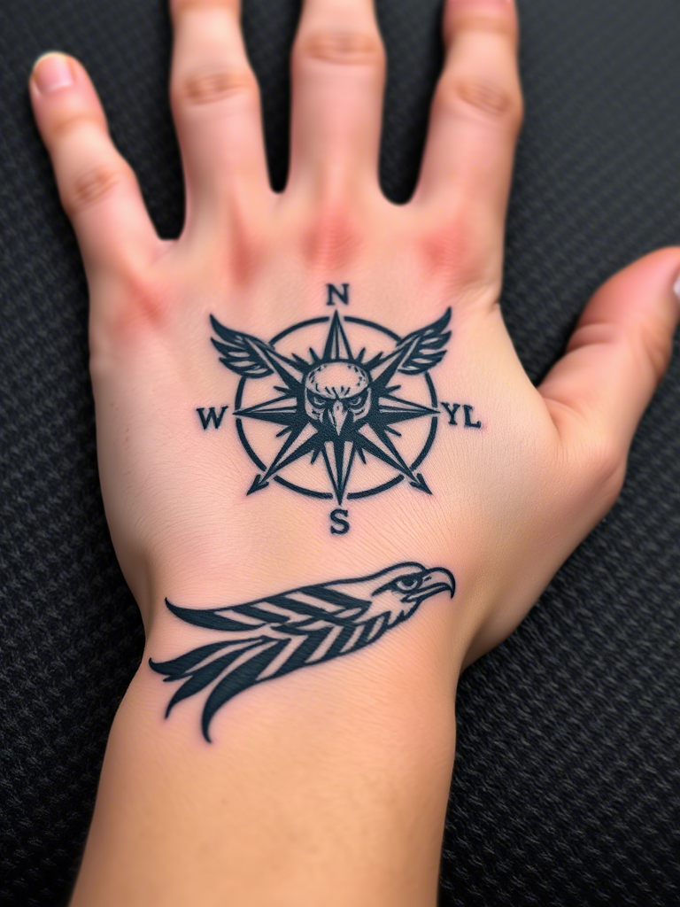 Eagle Tattoo Ideas on Hand
