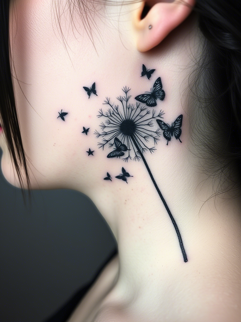 Flower and Butterfly Tattoo Ideas