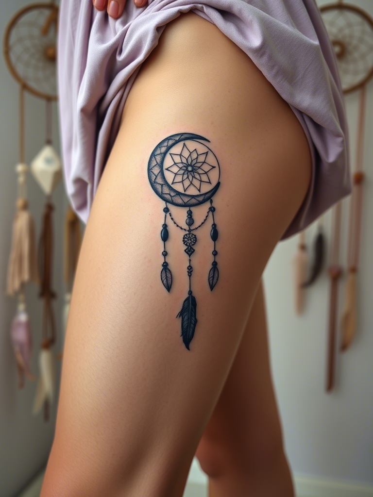 Beautiful Crescent Moon Tattoo Ideas