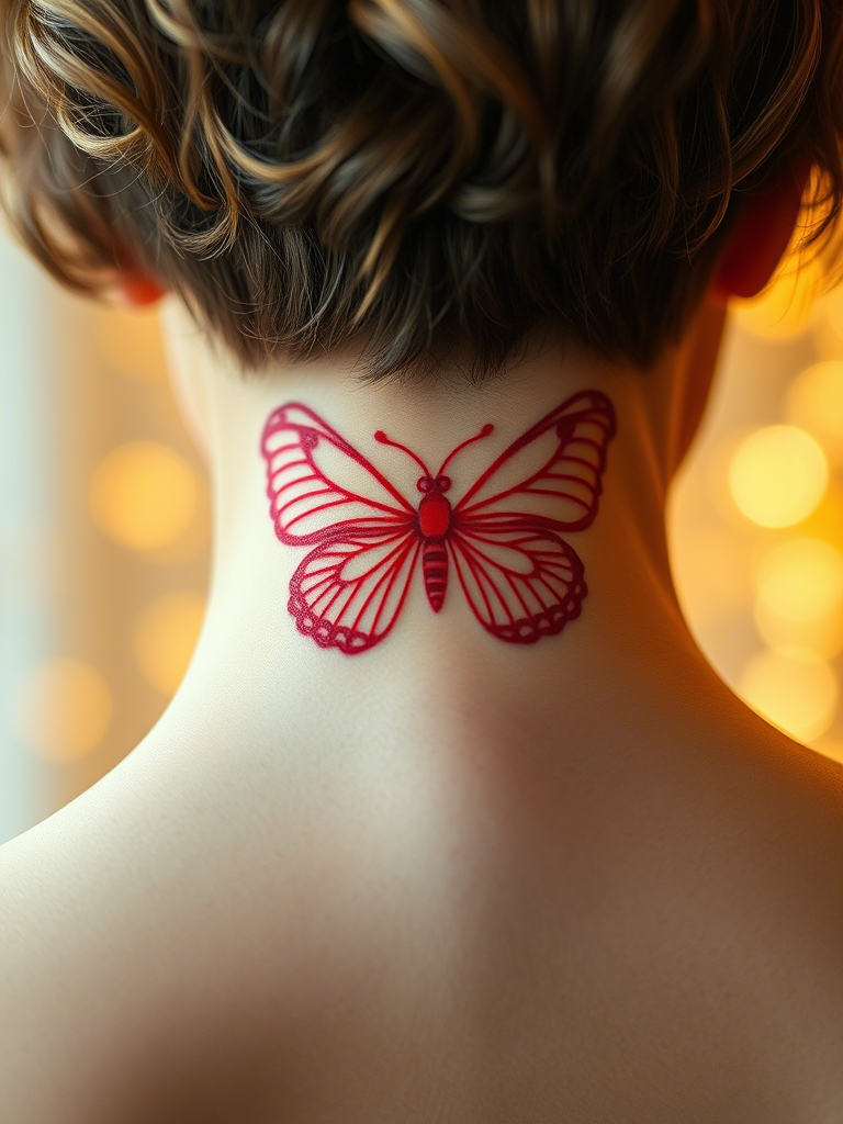 20+ Red Butterfly Tattoo Ideas for You