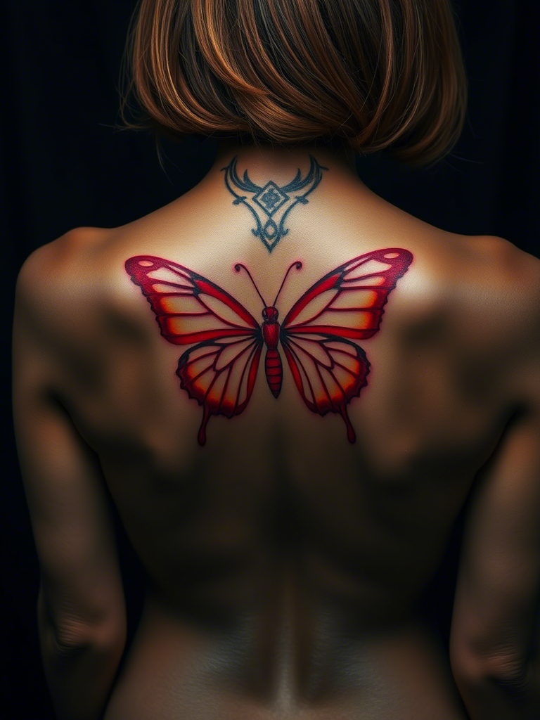 20+ Red Butterfly Tattoo Ideas for You