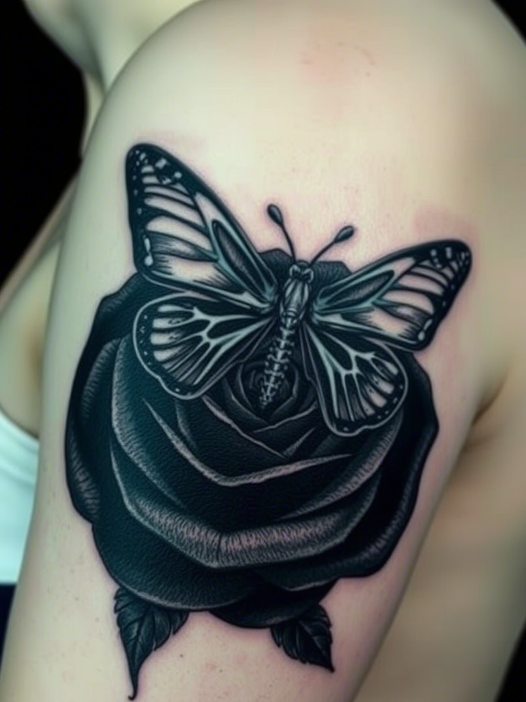 Flower and Butterfly Tattoo Ideas