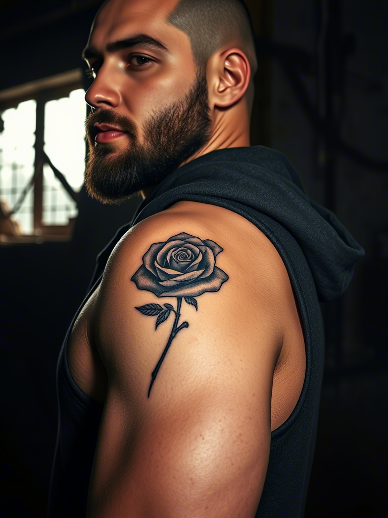 20+ Stylish Rose Tattoo Ideas for Men