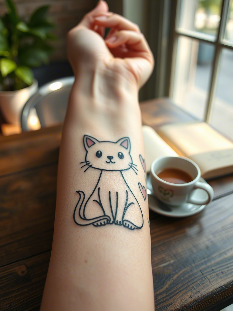 Simple Cat Tattoo Ideas
