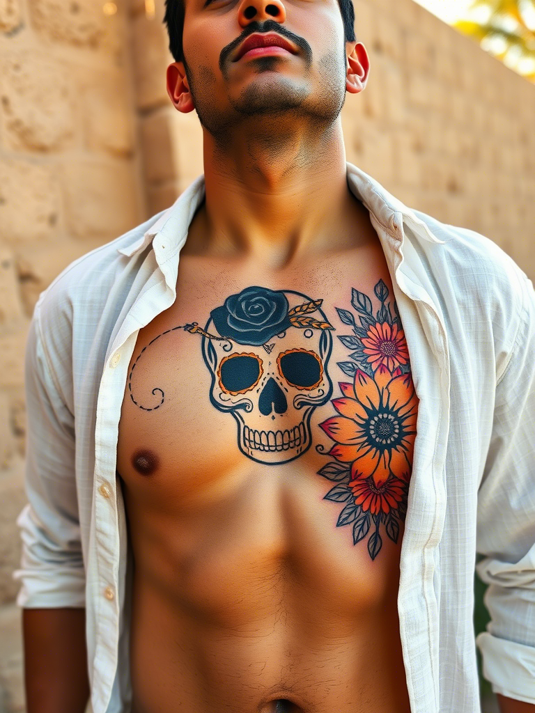 Floral Skull Tattoo Ideas