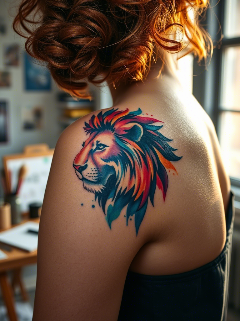 Simple Lion Tattoo Ideas