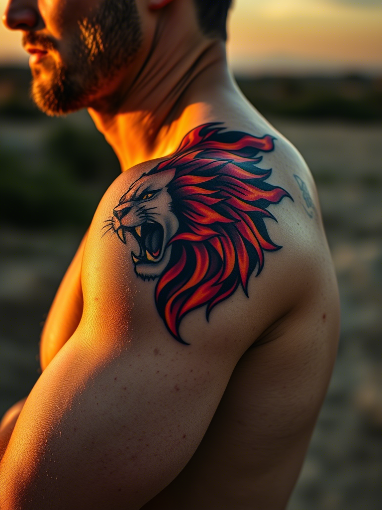Simple Lion Tattoo Ideas