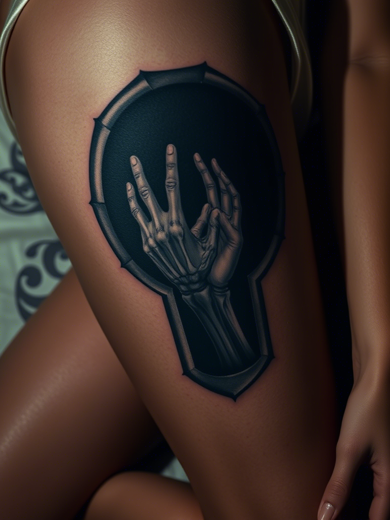 16. Hands Reaching Through a Keyhole
