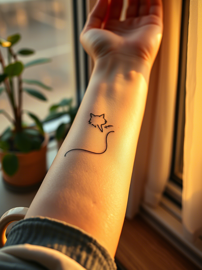Simple Cat Tattoo Ideas