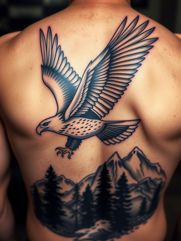 Eagle Tattoo Ideas on Back