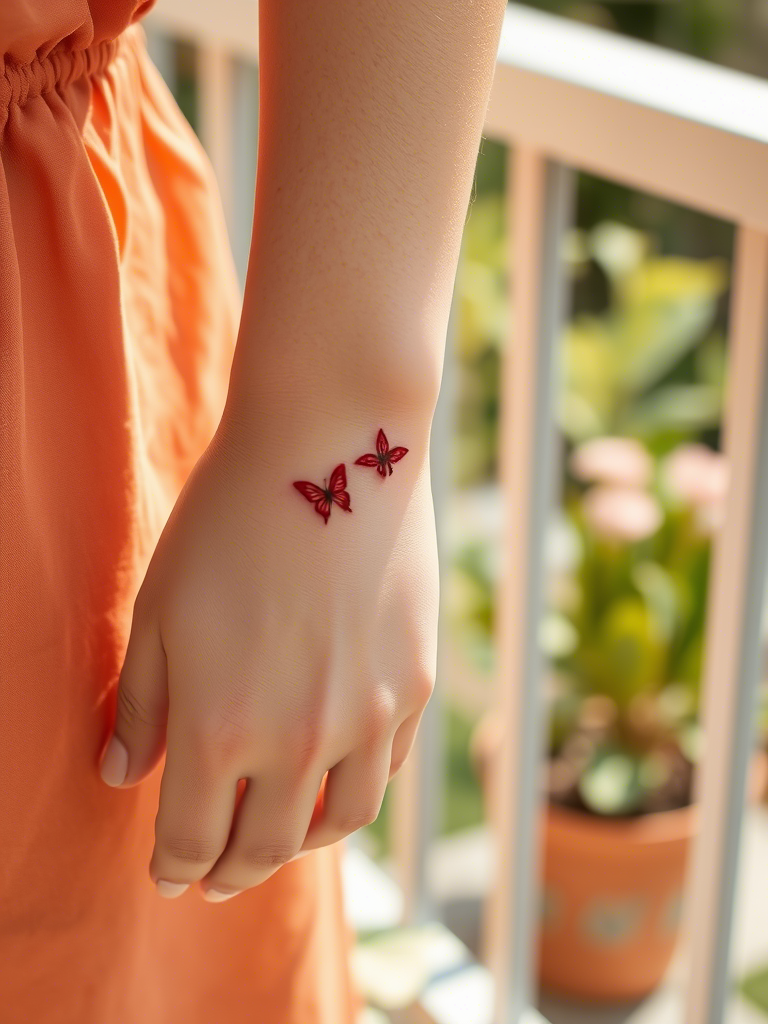 20+ Red Butterfly Tattoo Ideas for You