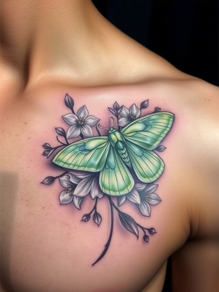 Flower and Butterfly Tattoo Ideas