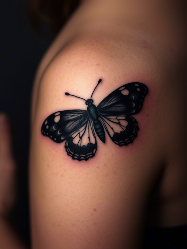 Black Butterfly Tattoo Ideas
