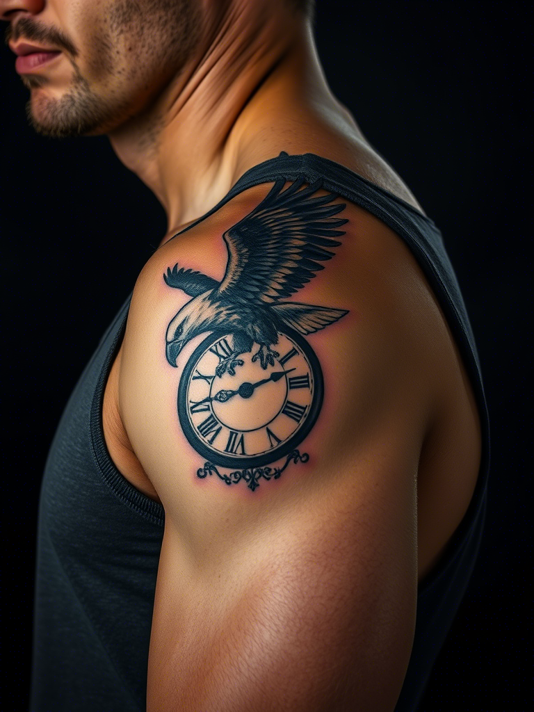 Eagle Tattoo Ideas on Shoulder for Men