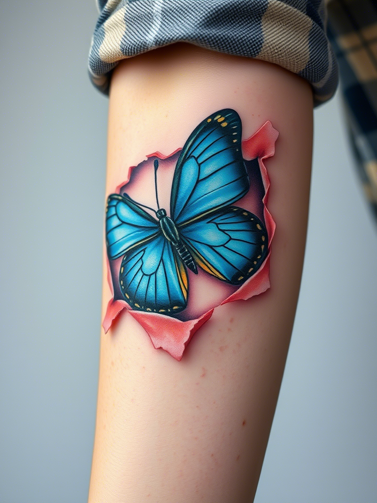 20+ Blue Butterfly Tattoo Ideas