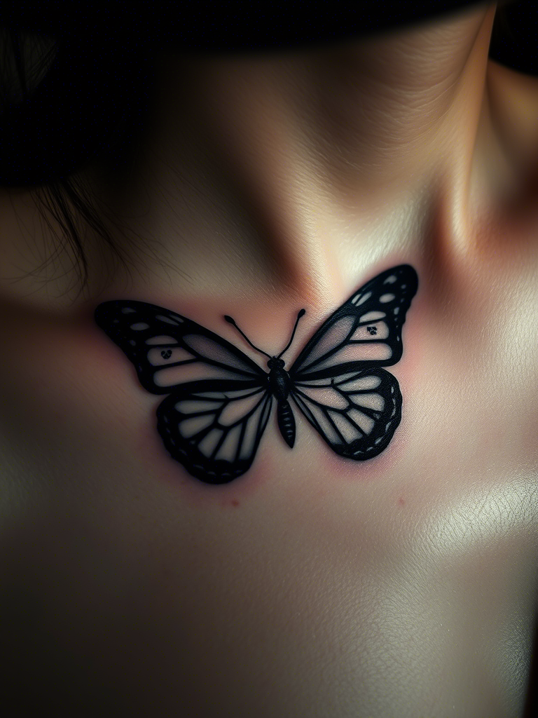 Black Butterfly Tattoo Ideas