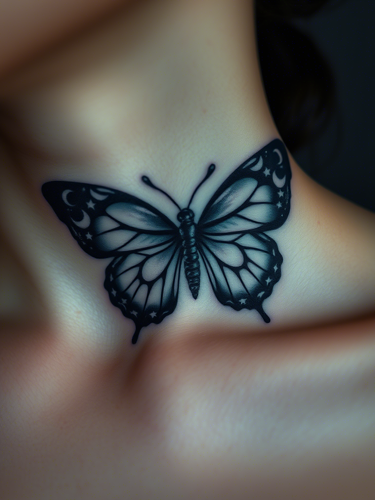 Black Butterfly Tattoo Ideas