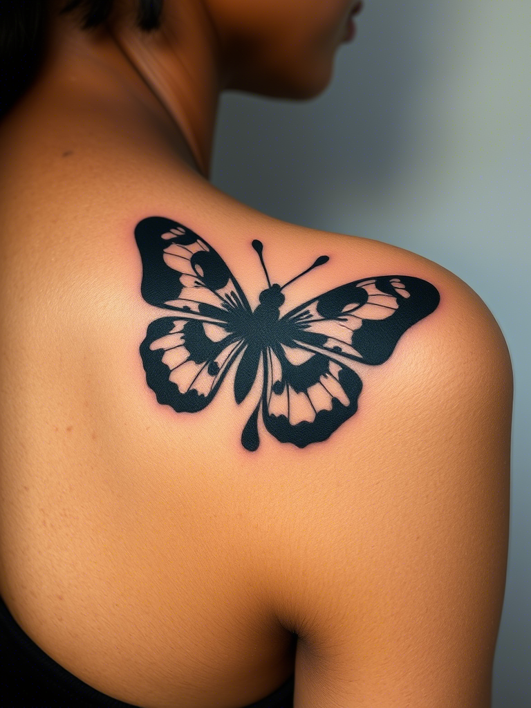 Black Butterfly Tattoo Ideas