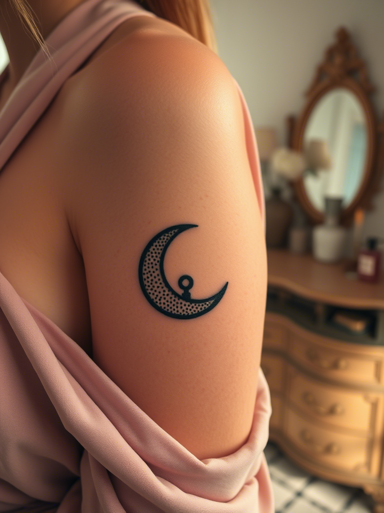 Beautiful Crescent Moon Tattoo Ideas