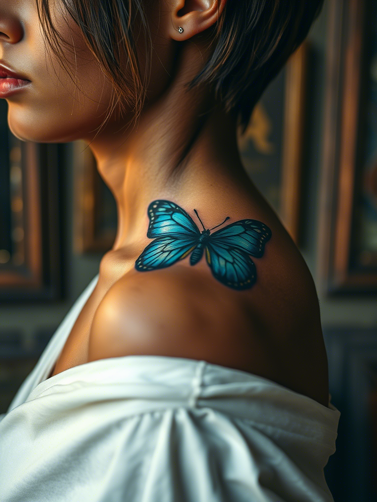 20+ Blue Butterfly Tattoo Ideas