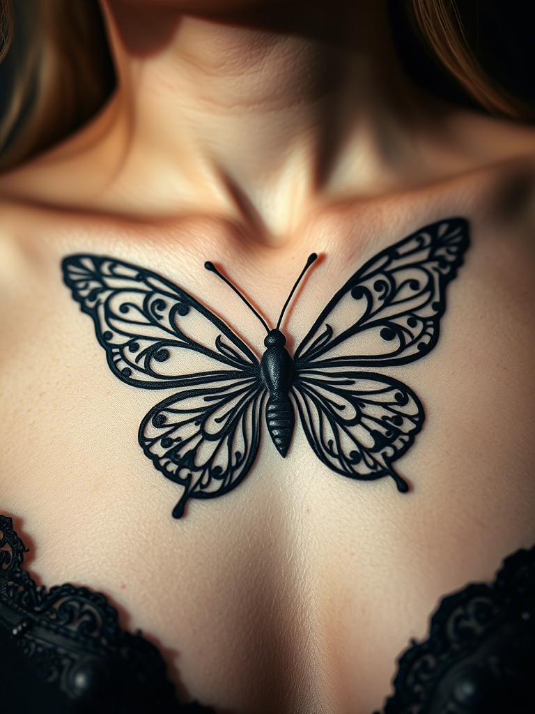 Black Butterfly Tattoo Ideas