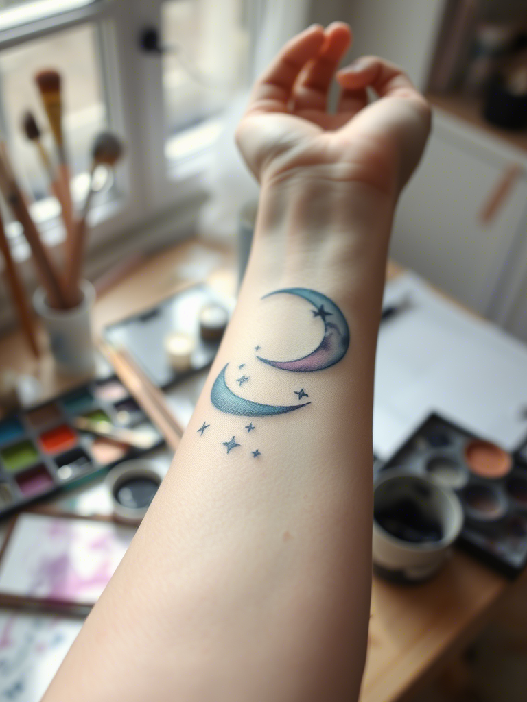 Beautiful Crescent Moon Tattoo Ideas