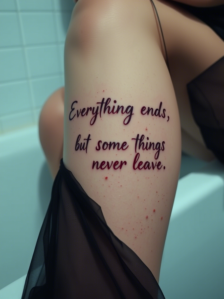 5. Quote in Cursive... But Make It Bleed