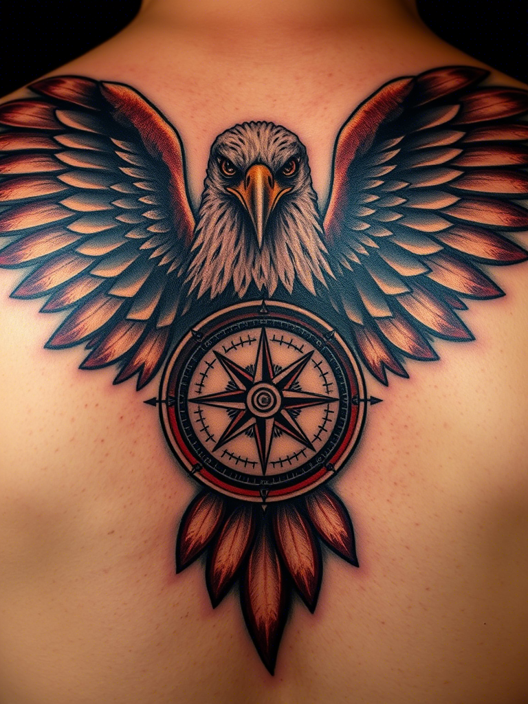 Eagle Tattoo Ideas on Back
