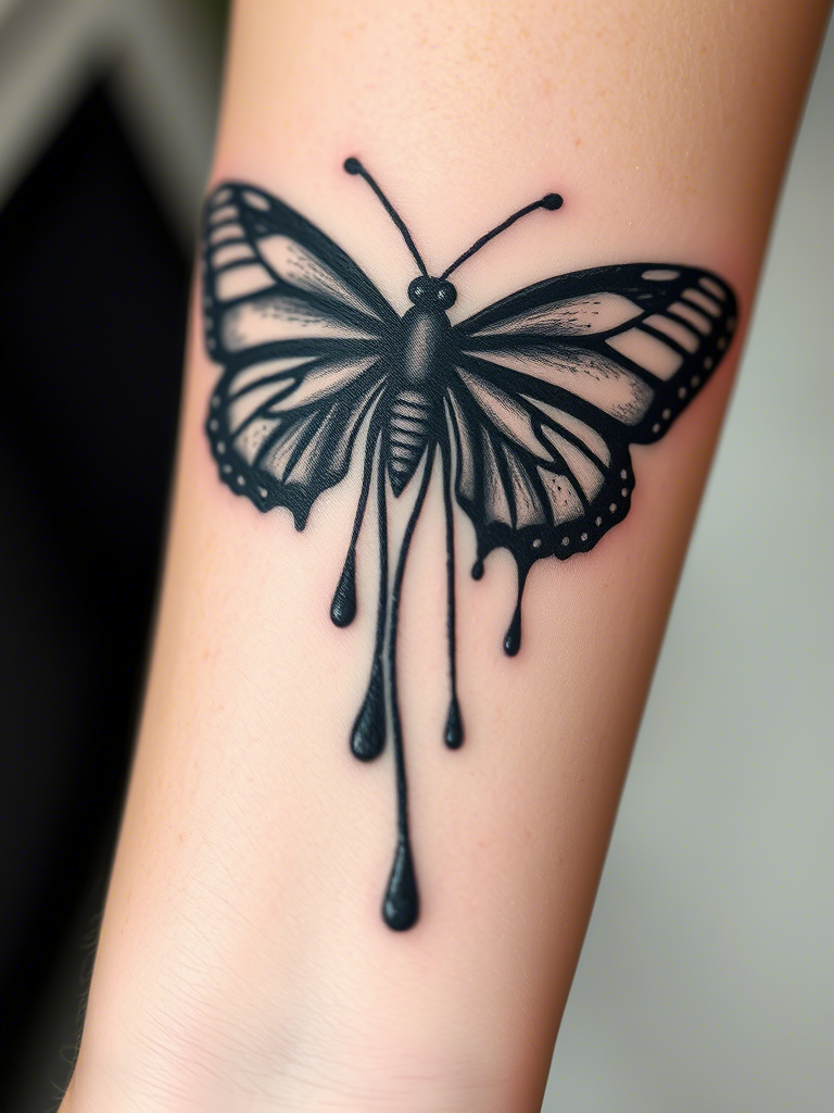 Black Butterfly Tattoo Ideas