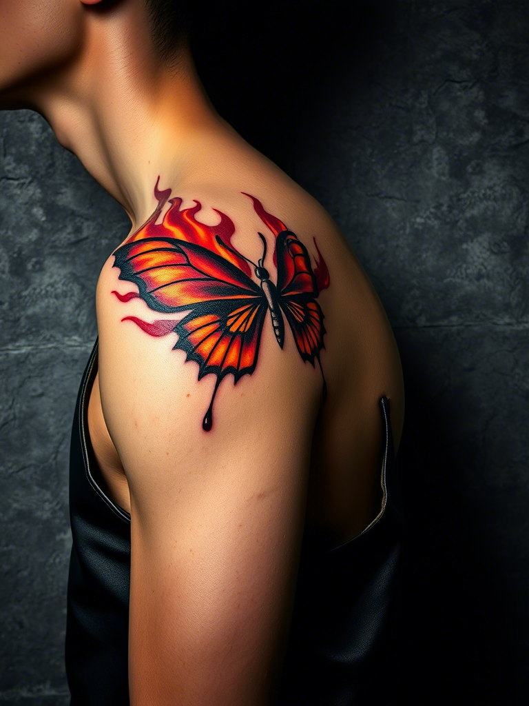 20+ Red Butterfly Tattoo Ideas for You