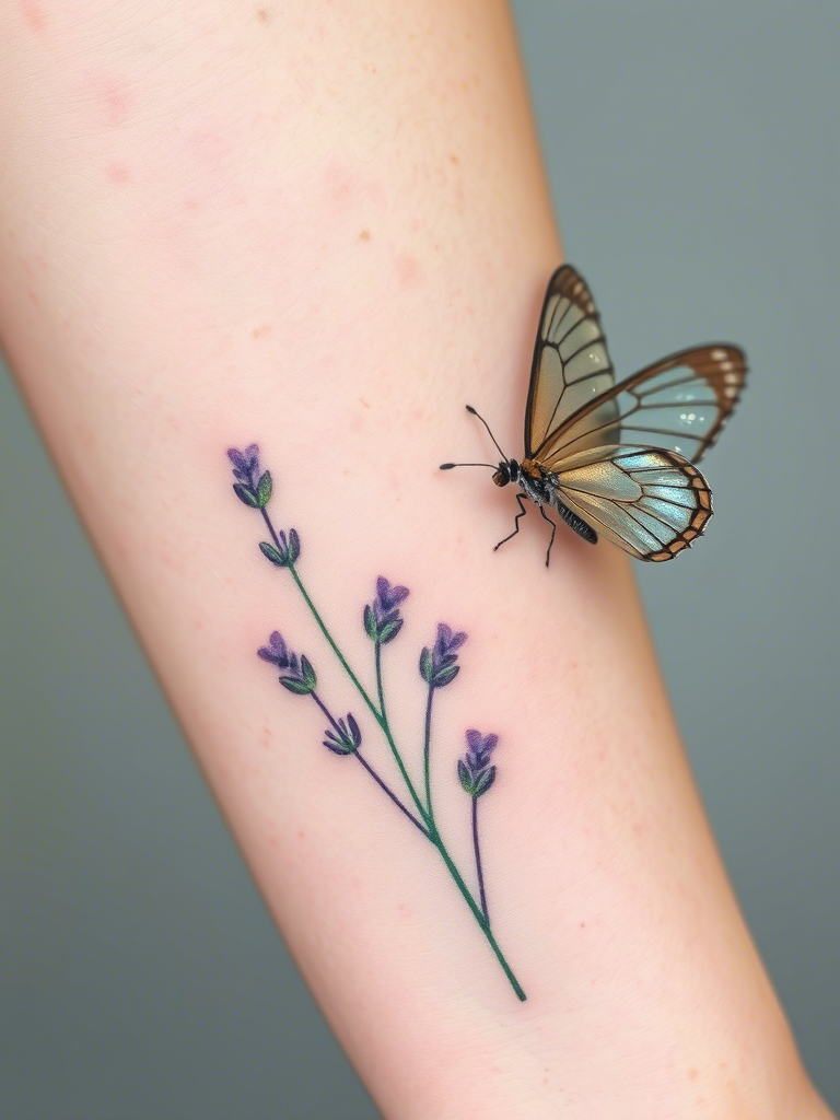 Flower and Butterfly Tattoo Ideas