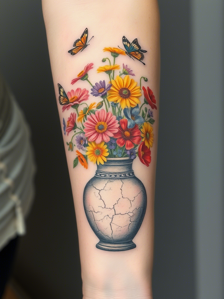 Flower and Butterfly Tattoo Ideas