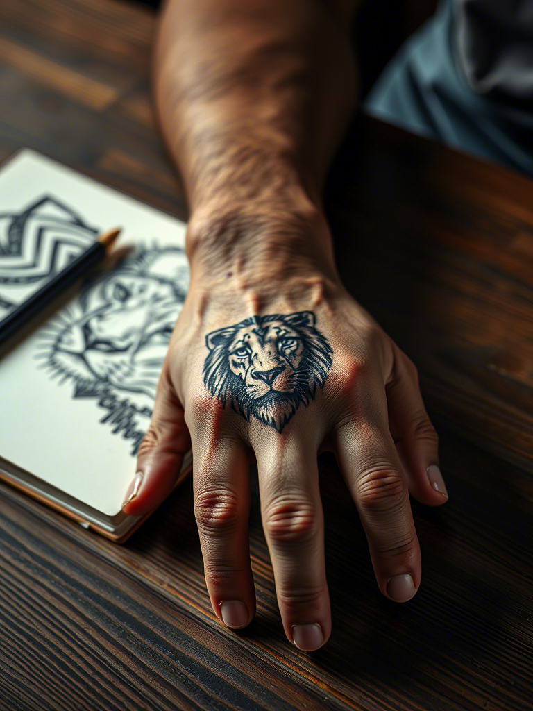 Simple Lion Tattoo Ideas