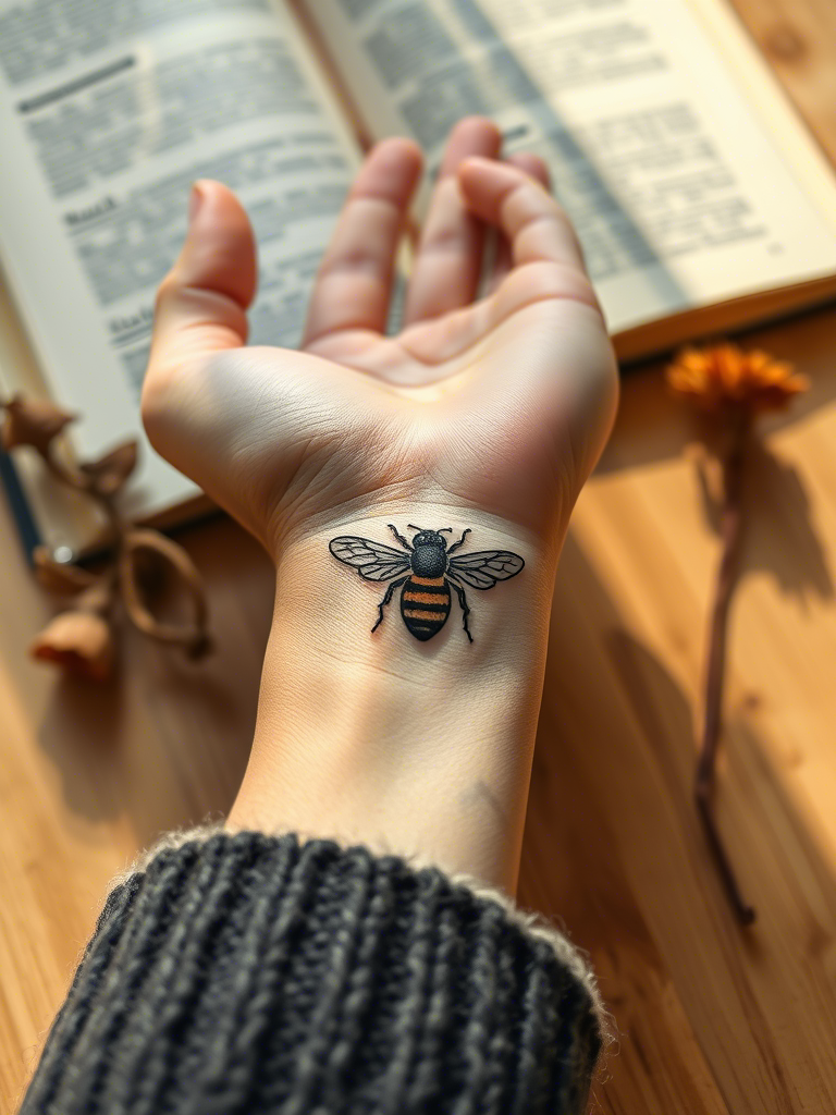 20. Small Bee on the Inner Wrist