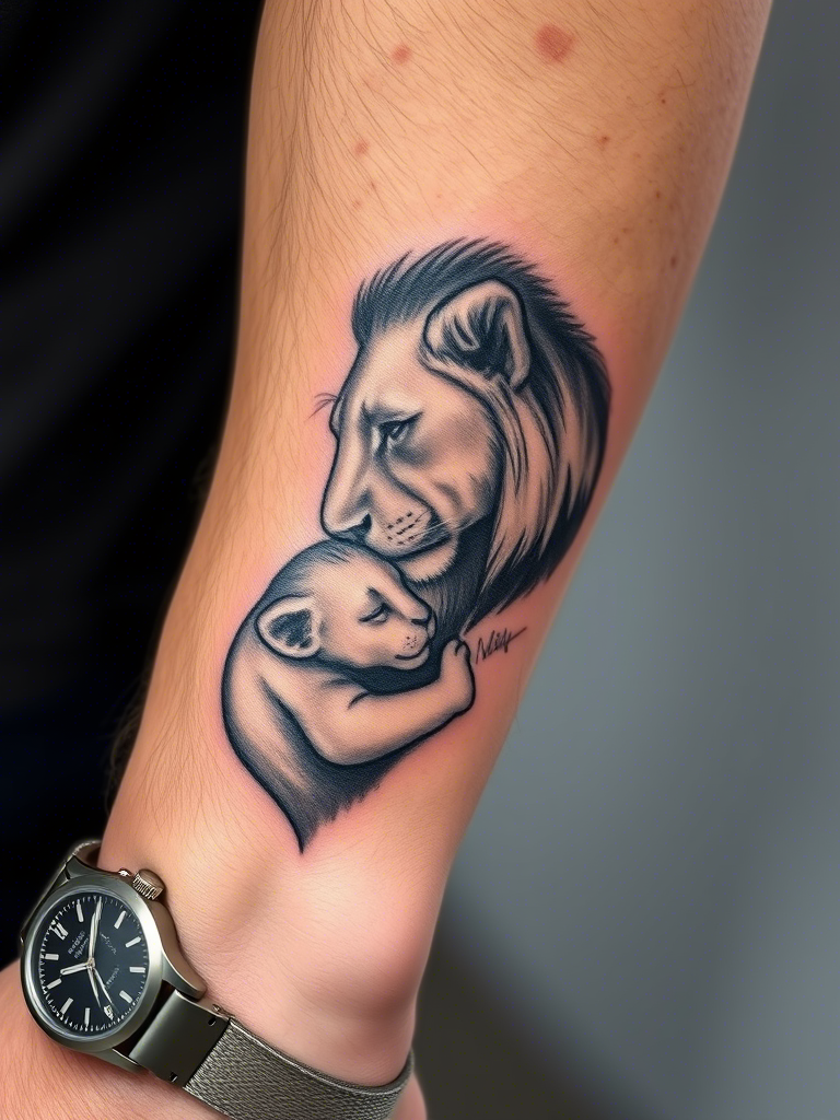 Simple Lion Tattoo Ideas