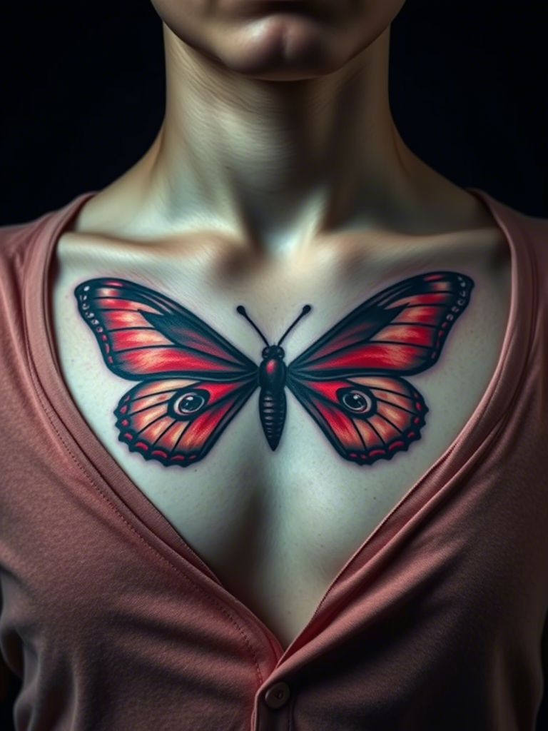 20+ Red Butterfly Tattoo Ideas for You