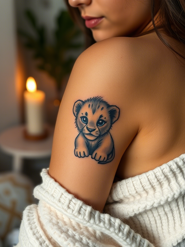 Simple Lion Tattoo Ideas