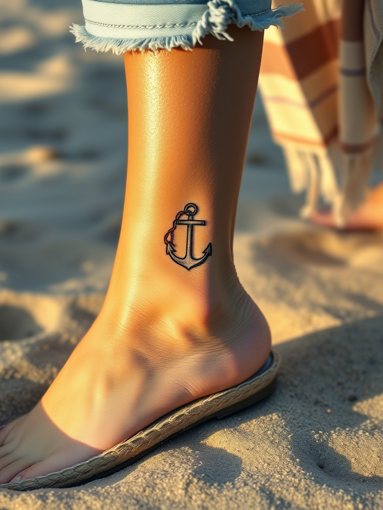 14. Tiny Anchor Behind the Ankle