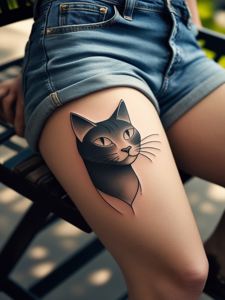 Simple Cat Tattoo Ideas
