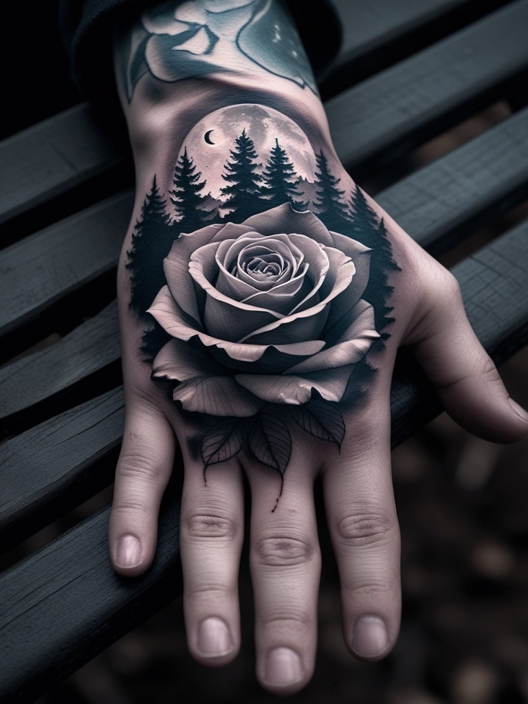Amazing Rose Tattoo Ideas on Hand