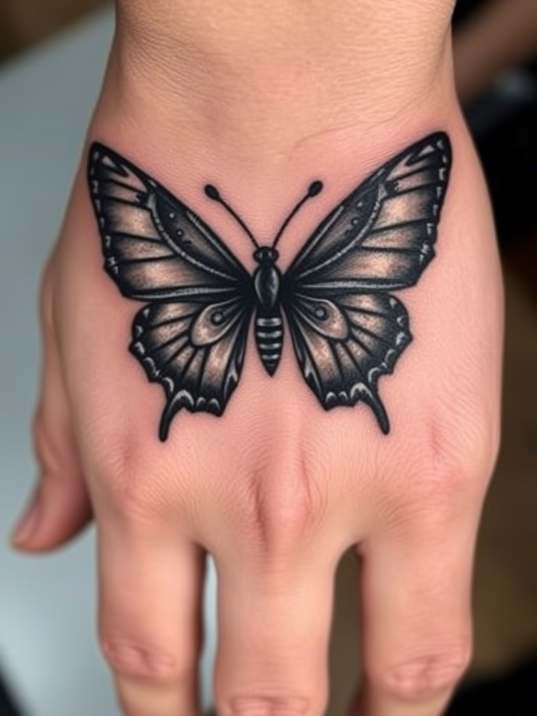 Black Butterfly Tattoo Ideas