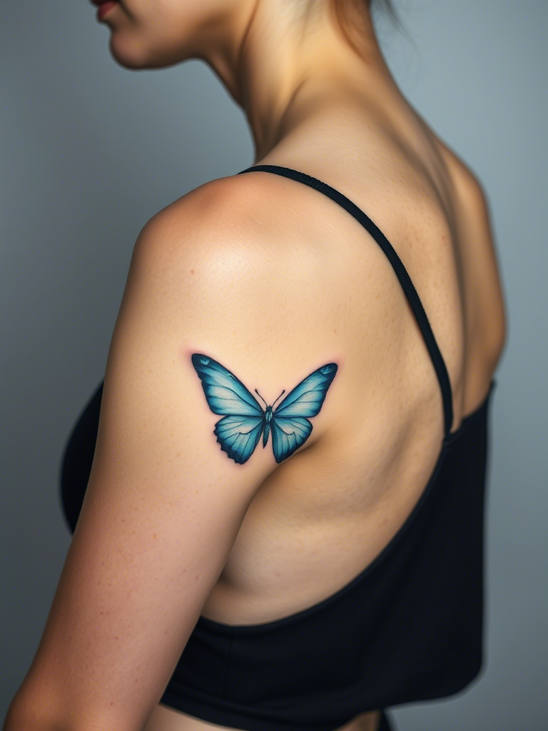 20+ Blue Butterfly Tattoo Ideas